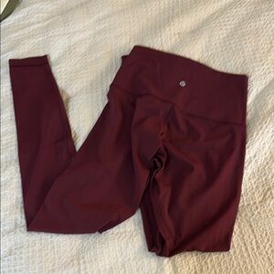 lululemon Maroon Leggings